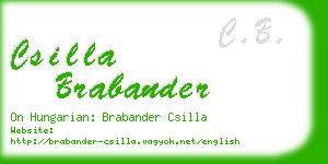 csilla brabander business card